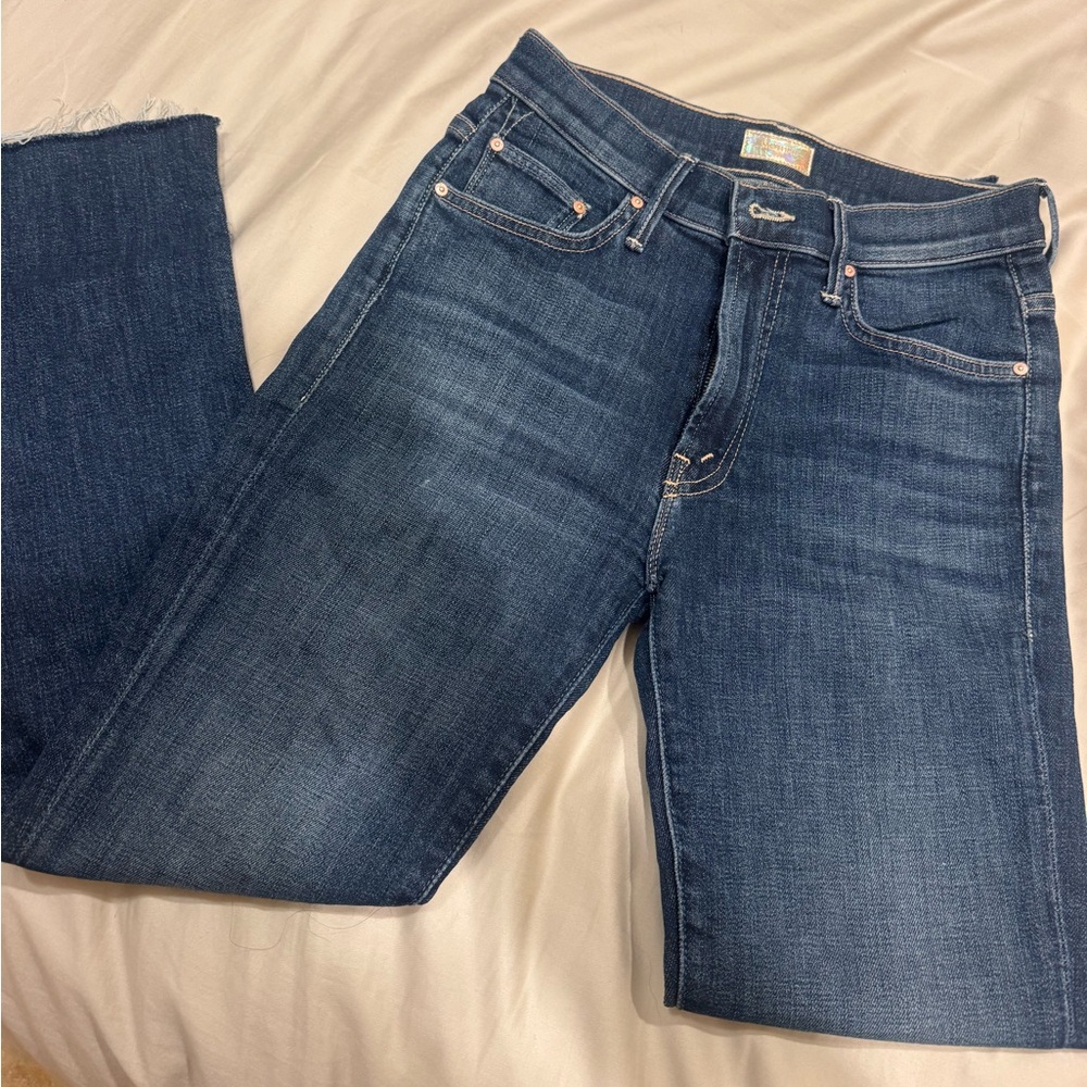 MOTHER Denim Insider Crop Step Fray in Girl Crush